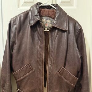 Women’s Leather Bomber Jacket